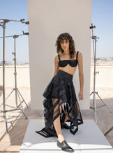 Load image into Gallery viewer, Asymmetric spliced tulle skirt
